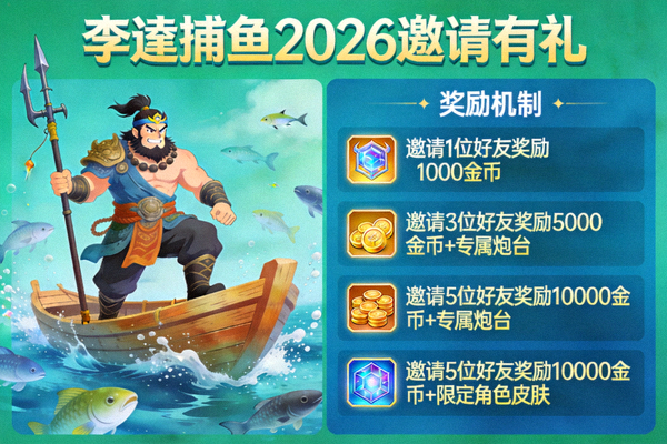 李逵捕鱼2026邀请有礼 - 展示邀请好友的奖励机制