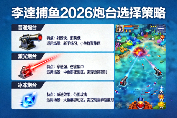 李逵捕鱼2026炮台选择策略 - 展示不同炮台的特点与适用场景