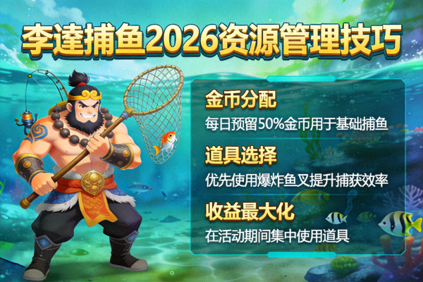 李逵捕鱼2026资源管理技巧 - 展示金币与道具的合理使用方法
