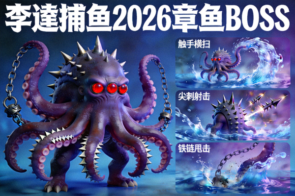 李逵捕鱼2026章鱼BOSS - 外观与攻击模式展示