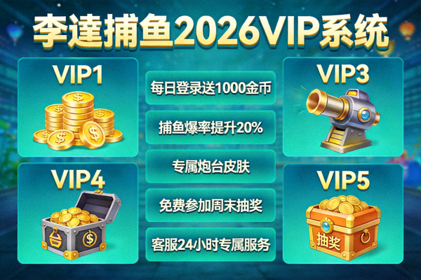 李逵捕鱼2026VIP系统 - 展示不同VIP等级的特权与福利